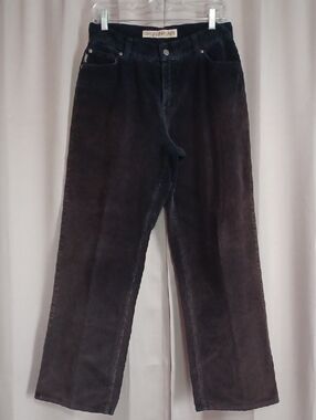 Cabellas Casuals Vintage Espresso Brown Courduroy High Waist 5 Pocket Pants